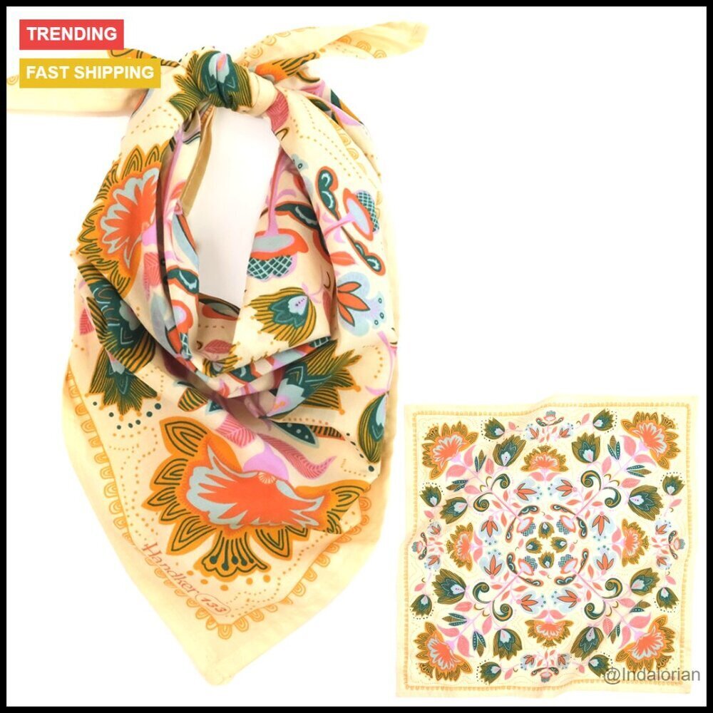 Premium Cotton Bandana Floral Pattern Unisex Chic Retro Style Accessory